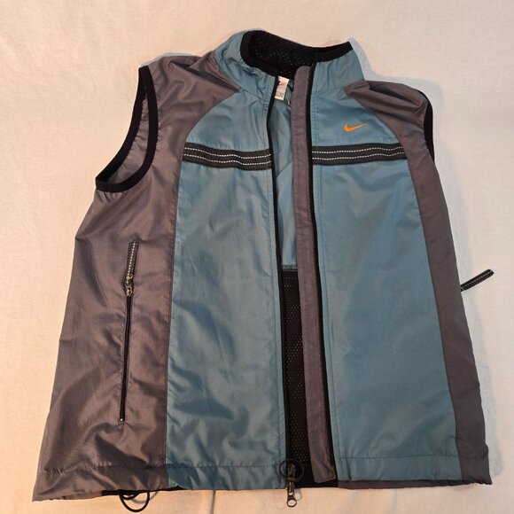 Vintage NIKE Gorpcore Y2K Retro UNISEX Reflective Green/Gray Zip Up Vest Size M. - Picture 7 of 16